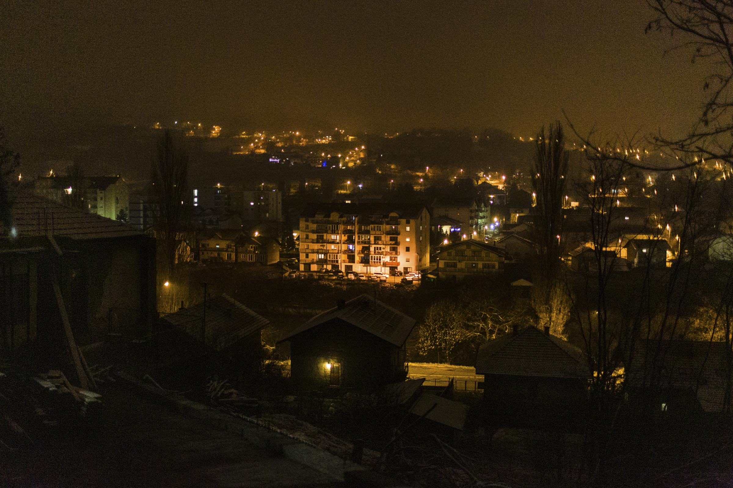 19. Januar 2019. Banja Luka bei Nacht.