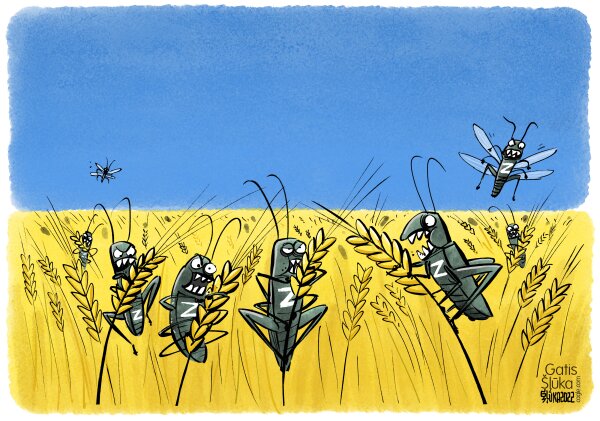 Ukraine war Z Russia invasion food cerals plague crickets