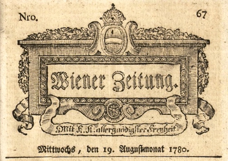 wiener zeitung 1780
