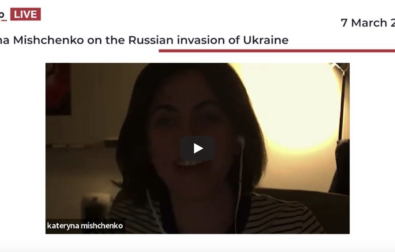 Voxeurop Live | War in Ukraine one year on, with Kateryna Mishchenko