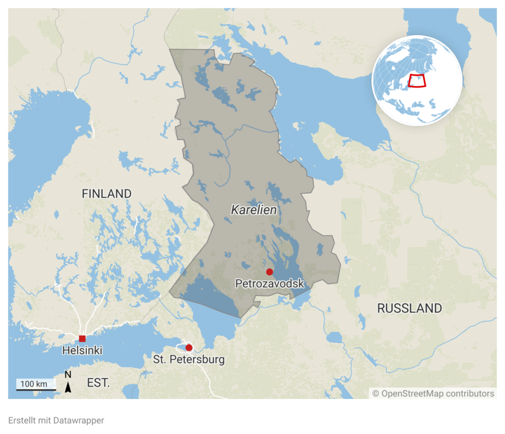 karte von Karelien