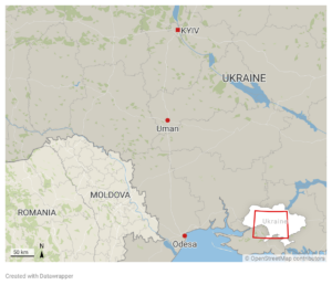 Uman, Ukraine map