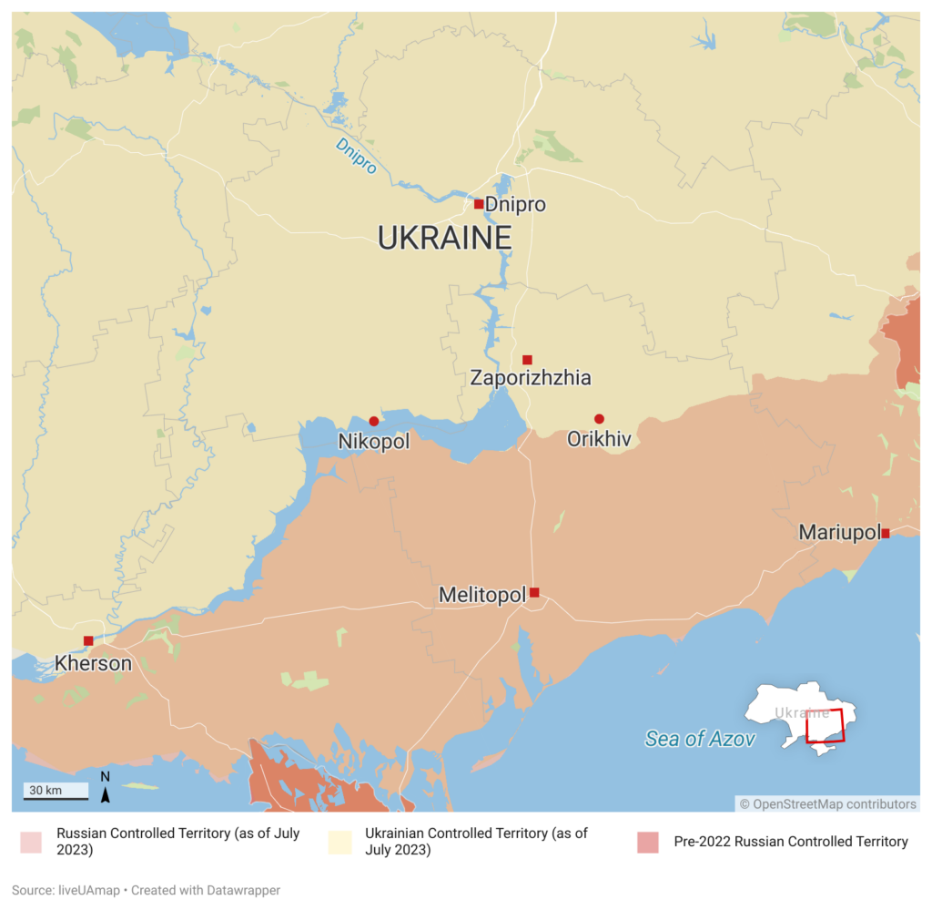 Ukraine map, Orikhiv