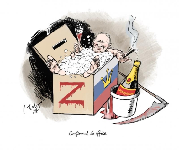 A game that was over before it began. The Russian presidential elections were held from March 15 to 17. Unsurprisingly, incumbent President Vladimir Putin emerged victorious for a fifth term, with over 87 percent of the vote.