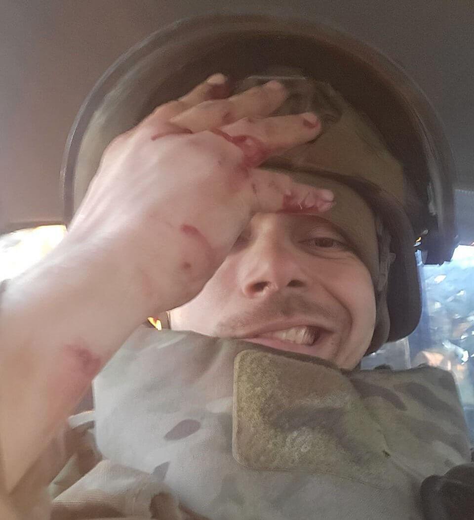 Roman Yaromenka after being injured a second time, before being hospitalised, in 2025. | Photo: private archive