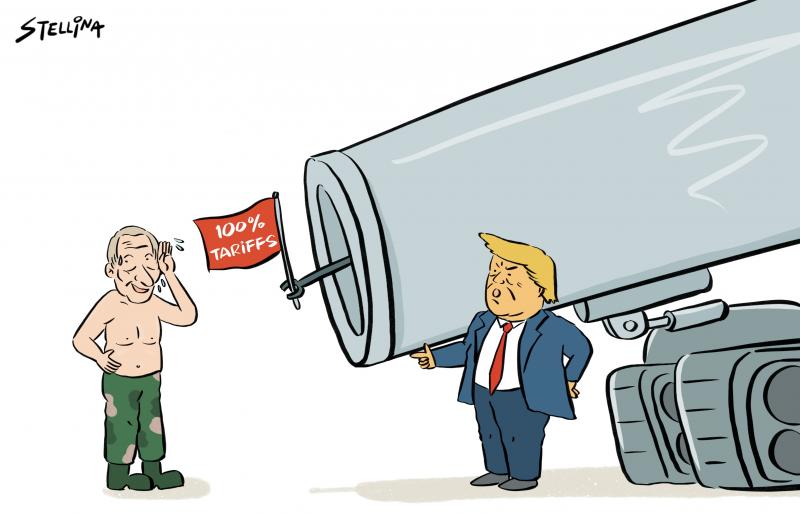 Donald Trump tariffs Russia war in Ukraine Stellina Chen