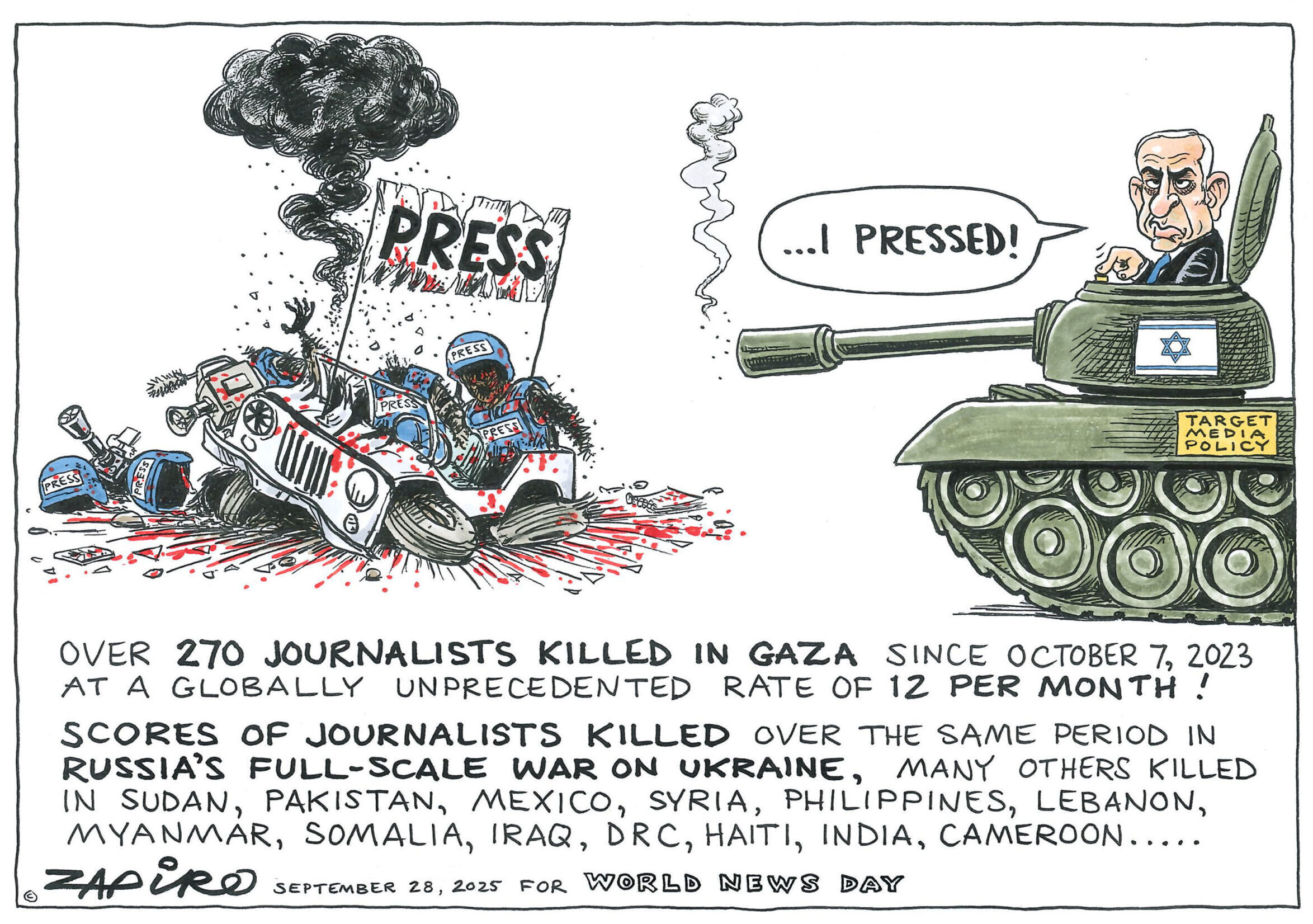 Zapiro Press Freedom Gaza