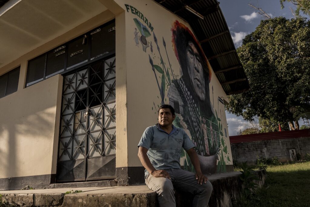 Wilfredo Tmash, president of the Awajún Regional Indigenous Federation of Alto Mayo in Moyobamba, Peru. 21 August 2025. Anita Pouchard Serra with the support of Journalism Fund.