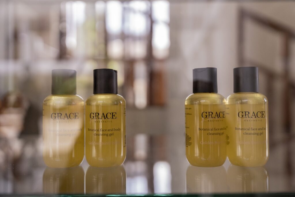 Grace, beauty products based on Sacha Inchi, on sale in Moyobamba, Peru. 22 August 2025. Anita Pouchard Serra with the support of Journalism Fund.