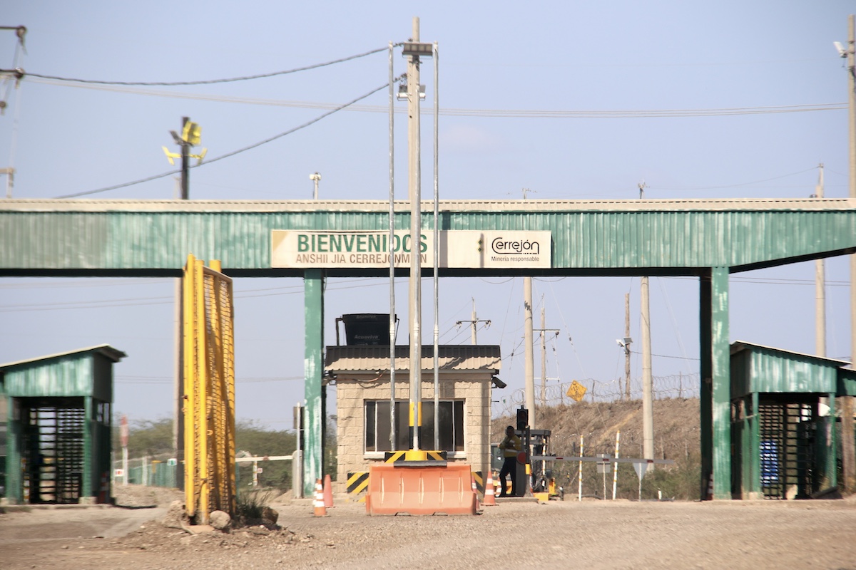 The gate of the Cerrejon mine