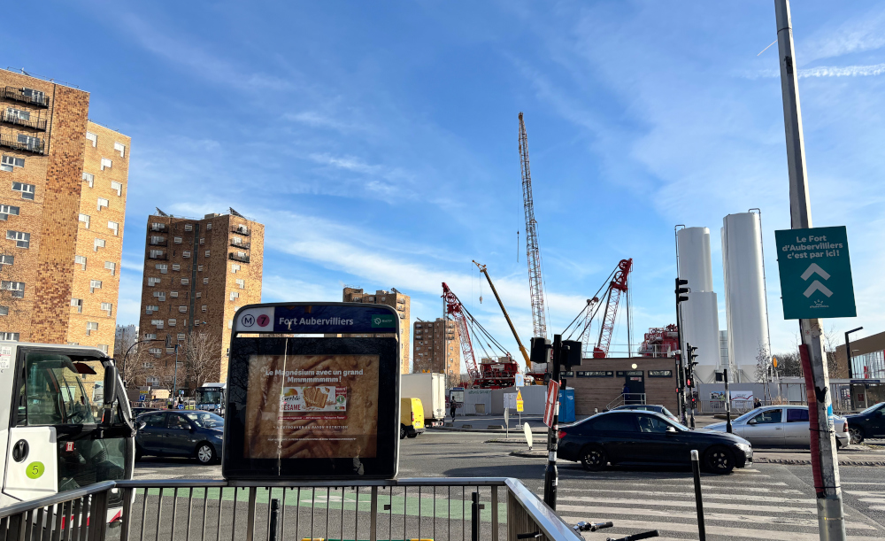 The construction site of the future metro line 15 in Fort d'Aubervilliers. | Photo: ©FB