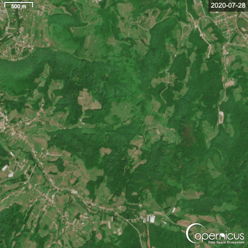 Une vue en accéléré du chantier de Dobro. | Source : Ecosystème de données spatiales Copernicus