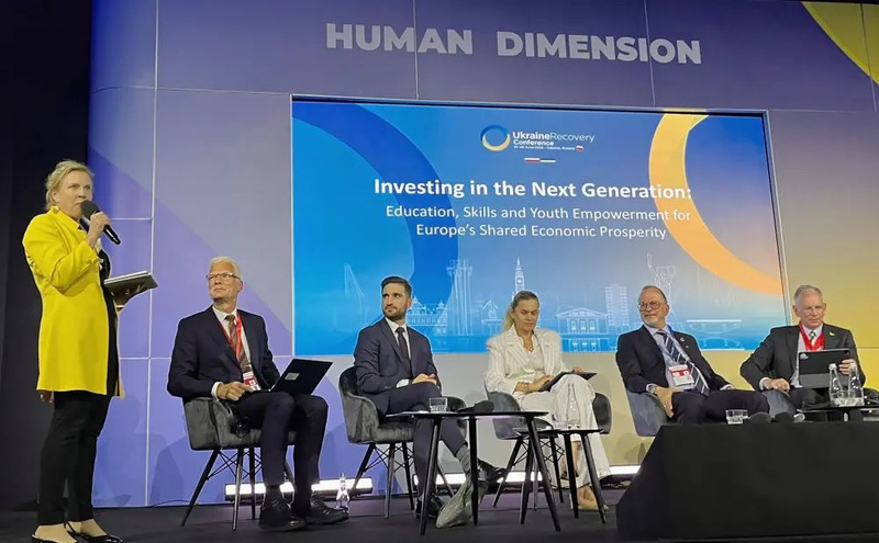 Pilvi Torsti speaking in a panel at the 2026 URC in Gdańsk – photo Andrea Braschayko/OBCT