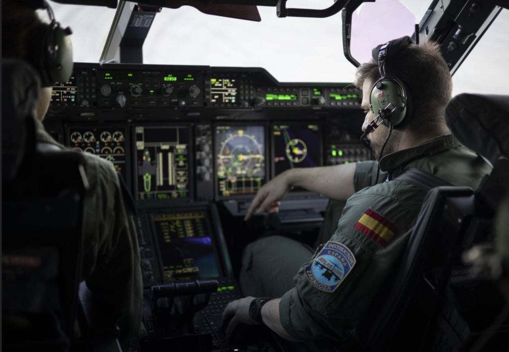 One of the 39 aircrew members operating the seven F-18 fighter jets deployed at Mihail Kogalniceanu Air Base in Romania, on 23 September 2026. (Lola García-Ajofrín)